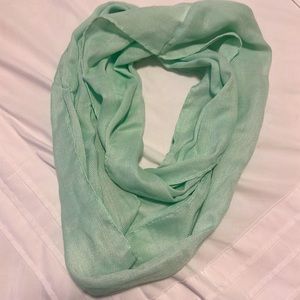 Mint green infinity scarf